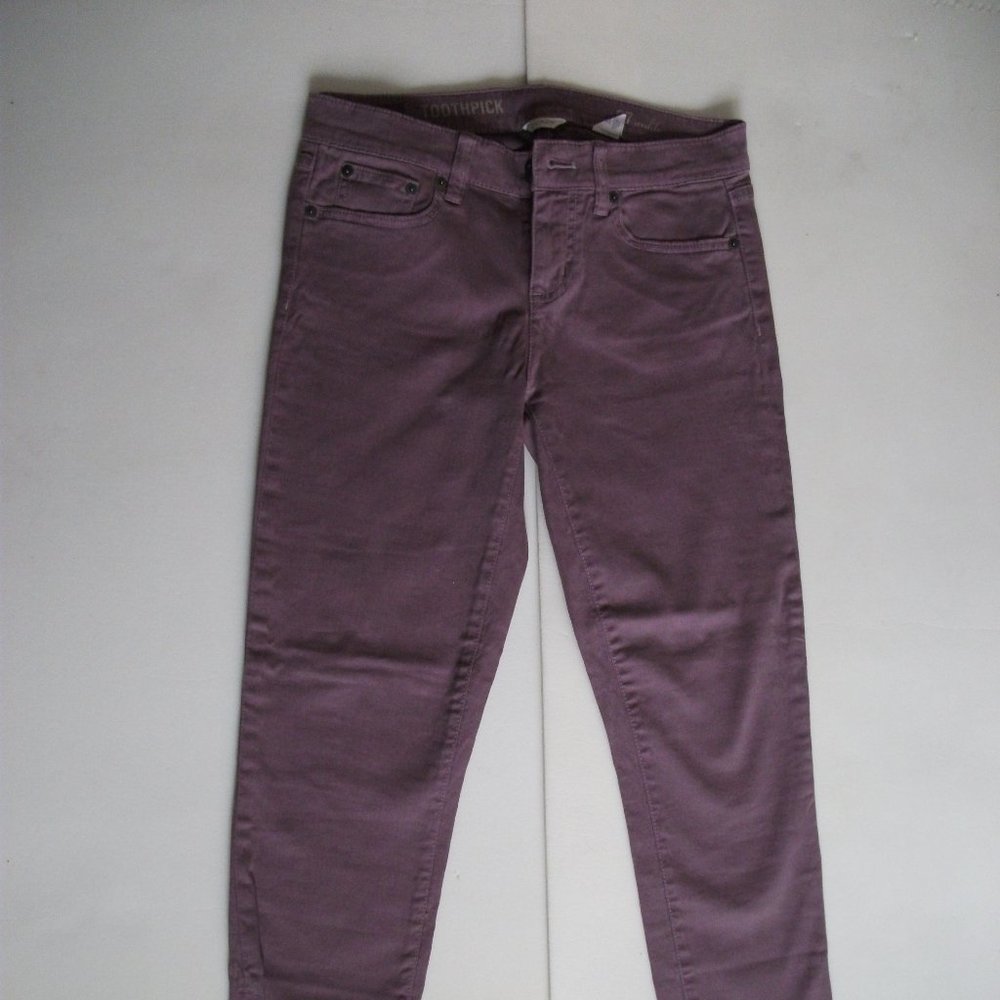 J Crew Toothpick Pink/Purple Jeans  Women’s Size 27 New